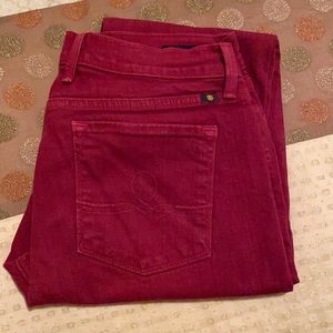 Red/burgundy lucky brand jeans